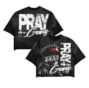 Fabrication sur mesure T-shirts sérigraphiés de boxe avec logo personnalisé Conception personnalisée T-shirts à imprimé DTG à fond vieilli pour hommes - Product Image 1