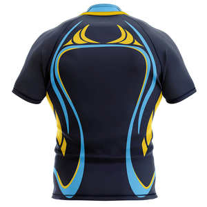Conjunto de Uniforme de Rugby Sublimado Personalizado para Hombre, 100% Poliéster Transpirable, Camiseta y Pantalones Cortos Deportivos - Product Image 3