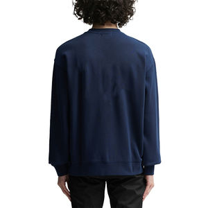 2025 hommes Vintage Western hiver découpé solide pull sweat haute qualité Polyester/coton surdimensionné - Product Image 4