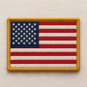 Haute qualité 3D USA drapeau américain brodé coeur/fleur Patch fer à repasser/coudre insigne patriotique pour tactique motard vestes chapeaux - Product Image 1
