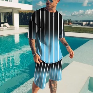 Short Sleeve Beach Wear Jogging Suit Bandana <b>Men</b> Two Piece Short Sets <b>Shirt</b> and Shorts Set Print 2021 Custom Logo <b>Summer</b> Casual - Product Image 6