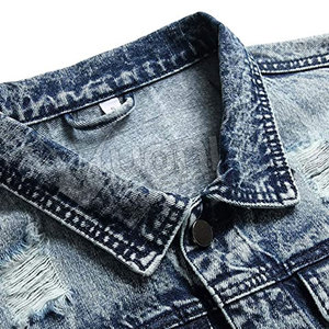 Veste en jean pour homme, vêtement de rue, Design personnalisé, à vendre - Product Image 3