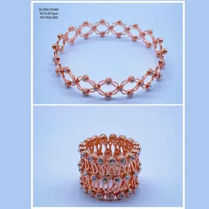 แหวนชุบโรสโกลด์สีเงินแท้สำหรับผู้หญิงกำไลชุบทอง18K สำหรับเครื่องประดับเงินสเตอร์ลิง925ตามต้องการ - Product Image 1