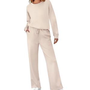 <b>Slim</b> Fit Sweatshirt And <b>Trouser</b> 2pcs Set Track Suit Sweat Fleece Breathable Fitness Gym Wear Casual Outerwear Sweat suits - Product Image 2