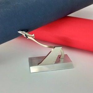 Modern Silver <b>Card</b> Stand Decorative Organizer Great for Name <b>Cards</b> Notes or Reception Table Styling - Product Image 1
