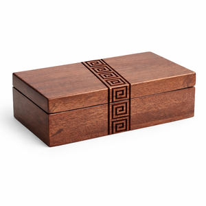 PRIX DE GROS Boîte en bois avec gravure de style marocain, élégante boîte de rangement pour souvenirs et bijoux À VENDRE - Product Image 4