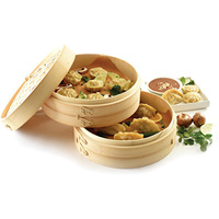 Panier de cuisson à la vapeur pour raviolis Bao, dim sum, fait à la main en bambou naturel, ensemble de cuiseur vapeur provenant d'un producteur vietnamien