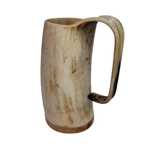 MORDEN DESIGNE CORNE NATURELLE ORIGINAL VINKING BOIRE CORNE TASSE-100% Authentique Bière Tankard Corne Verre pour Noël - Product Image 2