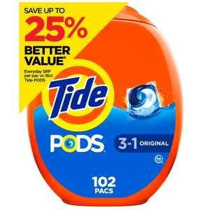 Cápsulas de Detergente Líquido para Ropa Tide PODS, Aroma Original, 102 Unidades - Product Image 4
