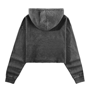 Hoodies courts à capuche pour femmes en coton pur de qualité supérieure, avec logo personnalisé et design par sublimation sur le devant, écologiques - Product Image 5