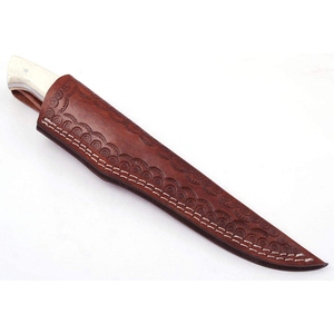 Couteau à filet damas fait main personnalisé Couteau de chef et de cuisine en acier damas avec étui en cuir pur - Product Image 5