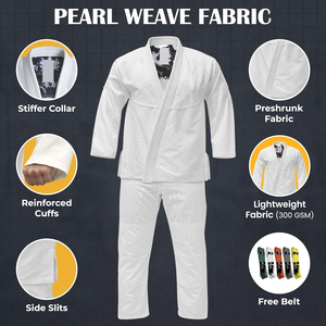 BJJ Gi enfants, Kimono brésilien Jiu Jitsu uniforme d'arts martiaux léger enfants Gi, gi d'entraînement pour enfants, uniforme jiu jitsu gi - Product Image 5