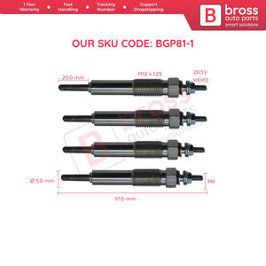 BGP81-1 4 Pièces Préchauffage 20.5 Volts ME017010, GJ54MI pour Mit.su.bis. Salut Canter Rosa 4D30 OEM: ME017010, GJ54MI, ME017009 - Product Image 5