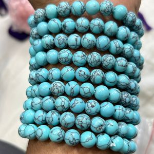 สร้อยข้อมือเพื่อสุขภาพคริสตัลควอทซ์สีเขียวเทอร์ควอยซ์ธรรมชาติป้องกันพลังงานในเชิงบวกกำไลข้อมือเพื่อลดความวิตกกังวล - Product Image 1