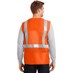 Gilet de sécurité haute visibilité jaune fluorescent avec bandes réfléchissantes vêtements de travail construction sécurité routière protection industrielle - Product Image 5