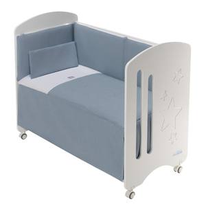 3 Piezas Modernas Mod. Juego de Cama para Cuna ASTRID de Algodón Waffle 60X120, Edredón+Protector+Almohada, Diseño Liso - PETROL - Product Image 1