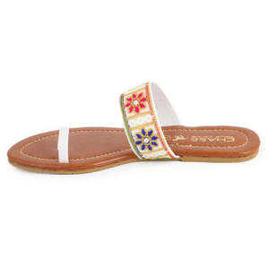 รองเท้าแตะปักลายสำหรับผู้หญิง (SA-012) - สีขาว - Product Image 4