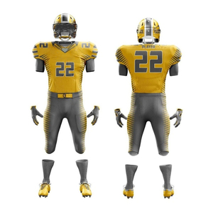 Uniforme de football américain léger, court, respirant, en maille extensible, confortable, contrôle de l'humidité, durable, entraînement, séchage rapide, anti-UV - Product Image 1