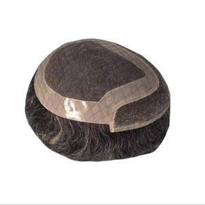 Peluca de Cabello Humano Taz Hair BD, Ondulado, Prótesis Capilar, 100% Cabello Remy Chino, con Frente de Encaje y Base Mono - Product Image 3