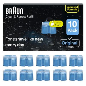 Braun Clean & Renew Refill Cartridges CCR, Replacement <b>Shaver</b> Cleaner Liquid Solution for Clean&Charge System, Pack of 10 - Product Image 1
