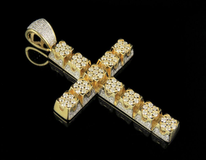 High Quality 925 Sterling <b>Silver</b> Moissanite Diamond <b>Cross</b> Christian Pendant for <b>Men</b> Rappers - Product Image 5