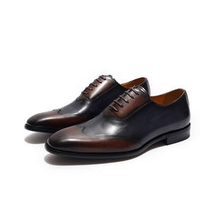 Chaussures Oxford classiques en cuir pour hommes, chaussures habillées formelles lisses et polies, semelle antidérapante pour le bureau, les réunions d'affaires, les mariages - Product Image 1