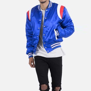 New Arrival <b>White</b> Color Premium OEM Windproof Outdoor Custom Winter High Quality College Satin Silk <b>Jackets</b> for <b>Men</b> Women - Product Image 2