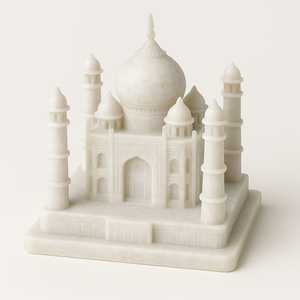 Sculpture en marbre de la meilleure qualité fabriquée à la main Sculpture du Taj Mahal Décoration intérieure élégante et cadeau souvenir de l'Inde - Product Image 3