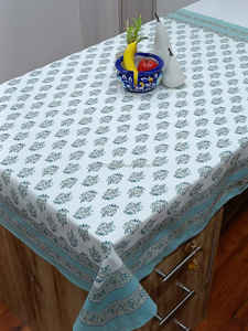 Moderno 100% algodón bloque de mano impreso Buti CUBIERTA DE LINO DE MESA técnicas hechas a mano - Product Image 3