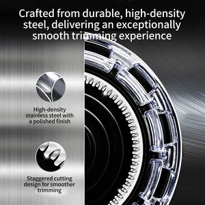 Kit de tondeuse à cheveux électrique sans fil professionnelle, lame en acier inoxydable, étanche IPX7, batterie française - Product Image 4