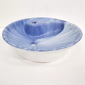 อ่างล้างหน้าบนโต๊ะสี่เหลี่ยมอ่างล้างมือในโรงแรมหรูหราอ่างล้างมือเซรามิกหินอ่อน - Product Image 5