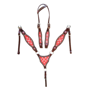 Bridon Western en cuir pour cheval, avec rênes, pour promenade, plaisir, barrel, tête de bridon à une oreille - Product Image 2