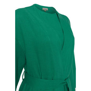 Ensemble en lin vert tissé pour adolescentes - Tenue d'été respirante - Product Image 2