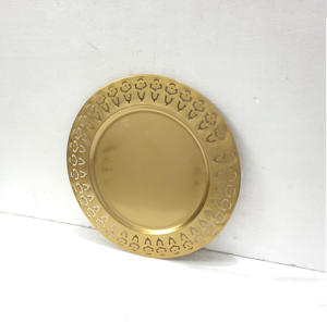 ให้บริการถาดอาหารของบ้านการใช้งานโลหะถาดเสิร์ฟอาหารของงานแต่งงานการใช้งานเครื่องครัวรอบถาดเสิร์ฟอาหาร - Product Image 6