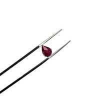 Perles en Corindon Rubis Facetté, Gouttes de Pierre Précieuse Rouge Naturelle pour la Fabrication de Bijoux en Gros