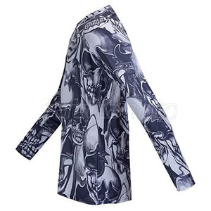 Custom Color Waterproof Quick Dry Motocross <b>Shirt</b> with Zipper Breathable Mesh Panels OEM Service for Racing Use - Product Image 3