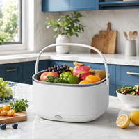 Mini panier de lavage de légumes rechargeable, bol de lavage de légumes portable pour la maison, machine à laver les fruits et légumes à ultrasons