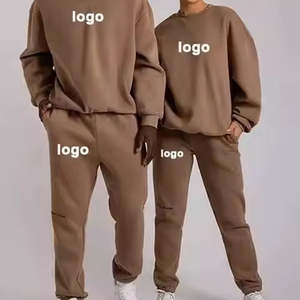 Fabricant Vente de Gros Ensembles Surdimensionnés pour Hommes Personnalisé 100% Coton Survêtement Uni avec Logo OEM Pull Thermique Sweat-shirt - Product Image 1