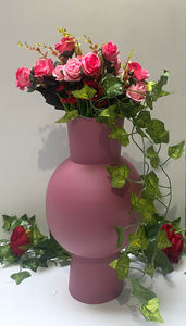 Florero de boda de hierro hecho a mano de tendencia reciente logotipo personalizado capa de polvo terminado para la decoración del hotel en casa-Metal al por mayor - Product Image 2