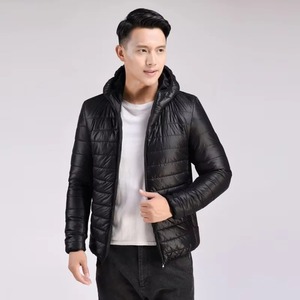 Wholesale Custom Winter Down Puffer Jacket | Hooded Lightweight Warm Outdoor Zipper <b>Coat</b> for Men - Product Image 4