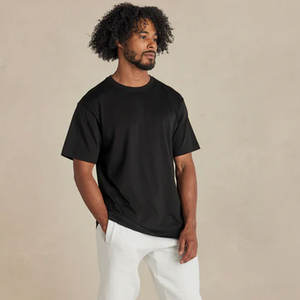 Camiseta de peso pesado con hombros caídos de alta calidad, ropa de calle personalizada de algodón pesado en blanco de lujo, camiseta de gran tamaño para hombres - Product Image 3