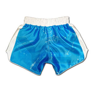 กางเกงมวยไทยคุณภาพสูงสำหรับผู้ชาย ผลิตจากโพลีเอสเตอร์/ผ้าไหม แห้งเร็ว น้ำหนักเบา ปรับแต่งได้ เหมาะสำหรับการฝึกซ้อมศิลปะการต่อสู้และมวย - Product Image 2