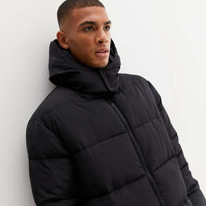 Chaqueta Bomber Acolchada Larga de Alta Calidad con Logotipo Personalizado para Hombre en Tela de Lona con Logotipo Personalizado, la Mejor Chaqueta Acolchada Larga para Hombre - Product Image 4