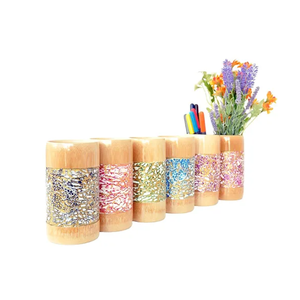 Vente en gros d'usine au Vietnam de verres en bambou naturel avec coquille d'oeuf incrustée de bon prix vaisselle pour restaurants - Product Image 5