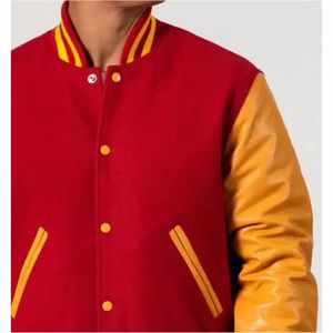 College Baseball veste pour hommes en gros conception personnalisée Letterman hiver manches longues laine corps respirant varsity veste - Product Image 4
