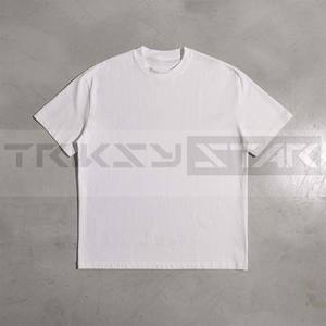 ผ้าฝ้ายถักแบบวินเทจฟอกสีกรดสำหรับผู้ชายเสื้อยืดโอเวอร์ไซส์พิมพ์โลโก้ขนาดพิเศษผ้าฝ้าย100% ลำลองขนาดพิเศษ220กรัม - Product Image 3