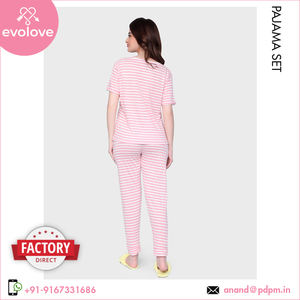 Conjunto de pijama y vestido de noche de mujer de algodón 100% de diseño cómodo de colección única de verano, talla XL para ropa de salón en casa - Product Image 6
