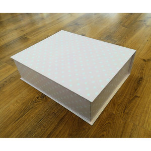 Decorative <b>Storage</b> <b>Box</b> with Pink Polka Dot Design - Product Image 1