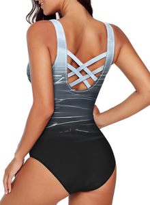 Ropa deportiva personalizada para mujer, conjunto de Bikini de una pieza, traje de baño de carreras para entrenamiento, traje de baño para mujer - Product Image 5