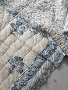 100% algodón bloque estampado acolchado lujo indio Jaipuri bloque estampado edredón Algodón hecho a mano Floral edredón - Product Image 2